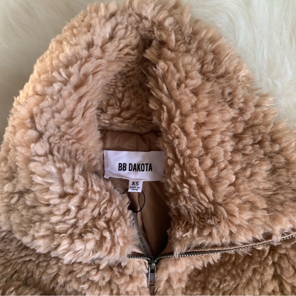 BB Dakota Brown Size XS Fuzzy Jacket Teddy Plush Soft Cozy Warm Coat New - Picture 14 of 16